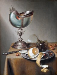 Stillleben mit Nautilus-Pokal